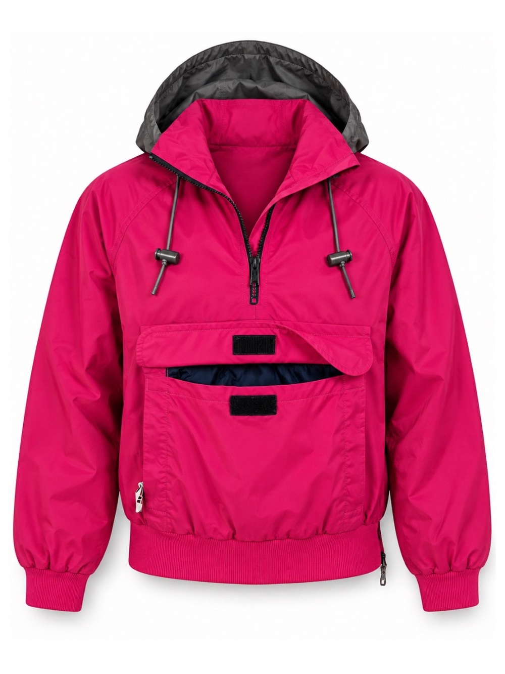 Vintage 1980s Columbia Hooded Anorak Jacket Pink Pullover Tag Date 1/83 XS